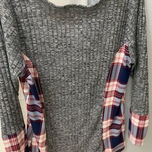 Gray thin sweater long sleeve XL